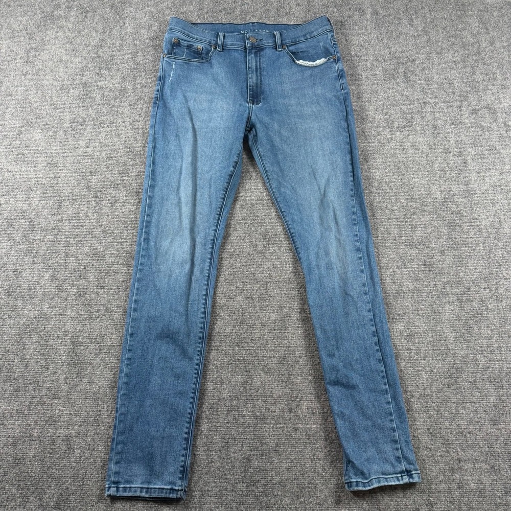 Mott & Bow Skinny Jeans Mens 32 Blue Medium Wash Stretch Denim Casual Slim Fit
